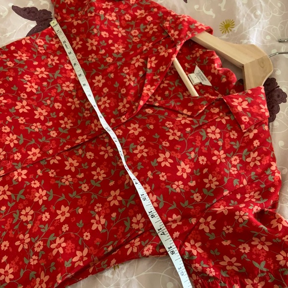 Christopher & Banks Dress size 4, Flower Print Red - Picture 11 of 17